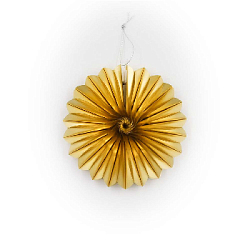 Снежинка фольгированная 16 см золото