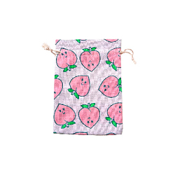 Мешочек из искусственного льна с принтом 13х18 см, №19